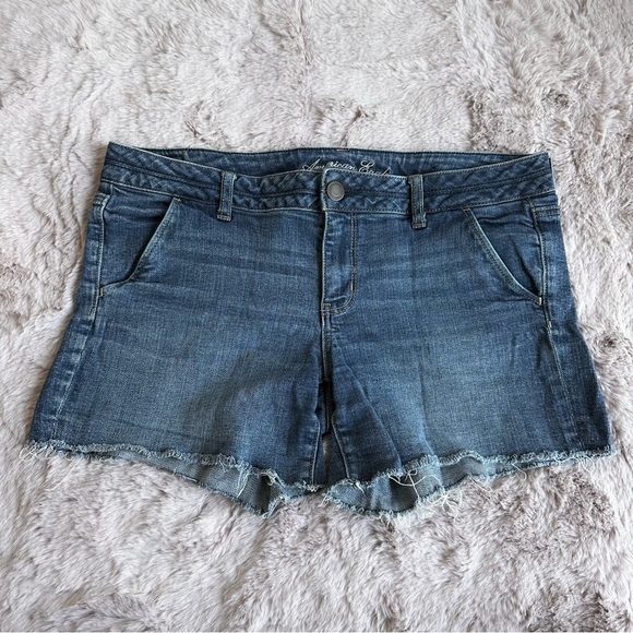 American Eagle Outfitters Pants - Vintage American Eagle Dark Wash Button Pocket Cutoff High Rise Shorts